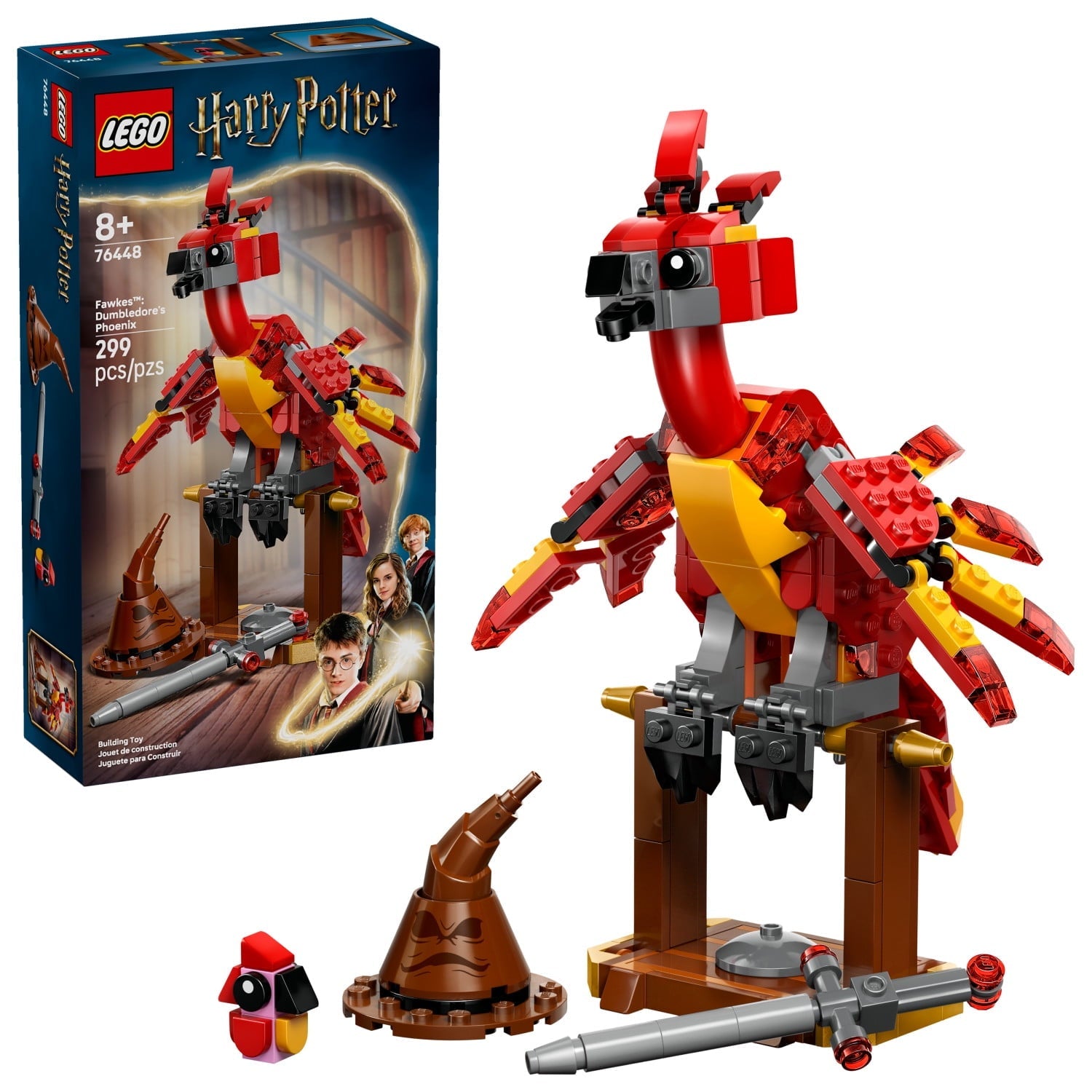 LEGO Harry Potter Fawkes: Dumbledore’s Phoenix Kids Toy - Building and Learning Toy for Pretend Play - Harry Potter Collectible for Boys and Girls, Ages 8+ - Gift Idea for Birthdays - 76448